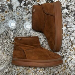 Zara My Winter Boot Brown Suede Ankle Boots Kids Size 34
